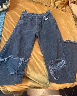 Wrangler black distressed jeans thumbnail 1