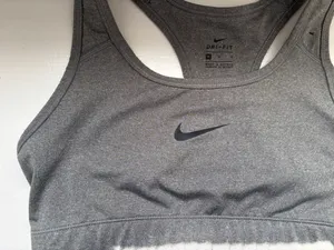 Grey Nike Sports Bra Dri-Fit Racerback thumbnail 2