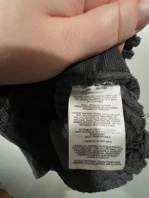 Fluffy Vest With Big Collar Size Medium Dark Gray thumbnail 5