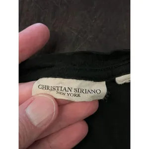 Christian Siriano New York Shirt Womens Medium Black Pocket Crew Neck Tee Top thumbnail 6