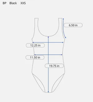 Nordstrom BP Women’s XXS Square Neck Solid Black Bodysuit • Thong Style Tank NWT thumbnail 6