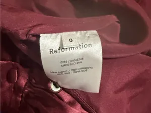 Reformation Maple Dress in Plum 100% Silk Size 0 thumbnail 7