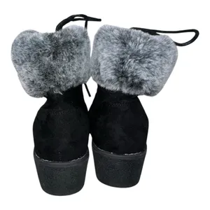 Boutique By Corkys Fox Bay Ankle Boots‎ Womens 9 Black Faux Suede Wedge Heel thumbnail 6