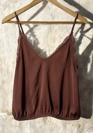 EXPRESS RUST COLORED CAMISOLE (XS) thumbnail 1