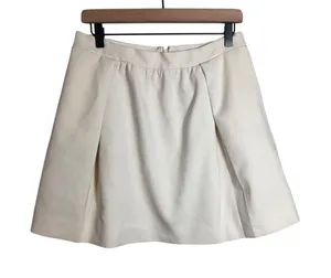 J.Crew Ivory Pleated‎ A-Line Mini Skirt Size 6 Off White 41460 SP13 Womens thumbnail 1