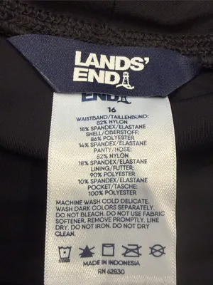 Lands’ End women’s black swim shorts size 16 . thumbnail 5