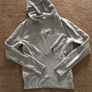 JCrew Hooded Grey Sweater Gray thumbnail 1