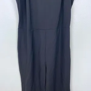Leith Black Sleeveless Jumpsuit Square‎ Neck Wide Leg Spaghetti Straps Medium thumbnail 5
