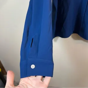 Amanda Uprichard NWT Leslie Blouse in Blue Women’s Size Small MSRP $268‎ thumbnail 6