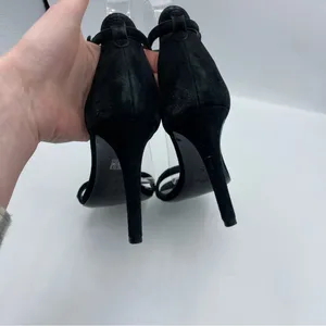 Coach Women’s Black Melrose Suede Heels Size 6.5 studded embellished formal‎ thumbnail 6