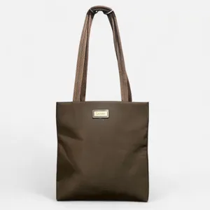 Ralph Lauren Chocolate Brown Nylon Mini Tote Shoulder Bag Classic Preppy Y2K thumbnail 8