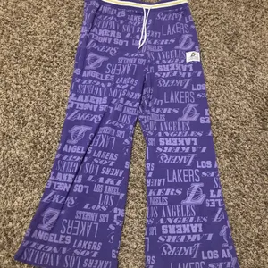 Los Angeles Lakers Purple Sweatpants Large NBA Brand Cotton Blend Drawstring thumbnail 1