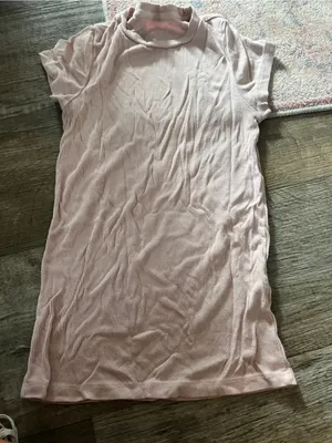 SET ACTIVE Women's Short Sleeve Ribbed Tee in pale pink thumbnail 7