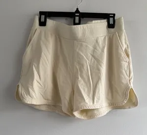 Peter Millar Cream Lounge Shorts Athletic Sweat Shorts‎ Women's Size M flaw thumbnail 1