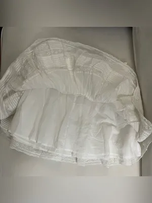 Unsubscribed Brand NWT White Tiered Mini Skirt with Lace Trim Size XS thumbnail 9