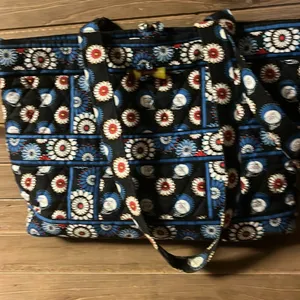 Vera Bradley Tote 14 x 10 blue women's handbag thumbnail 4