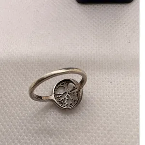 Sterling Silver 925 Tree of Life CZ Halo Ring Size 4 Spiritual Jewelry thumbnail 6
