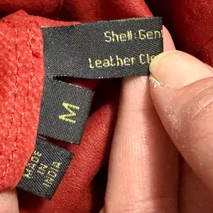Scully Leather Shirt Jacket M Red Whipstitch Western Boho Snap Front Jacket 90s thumbnail 7
