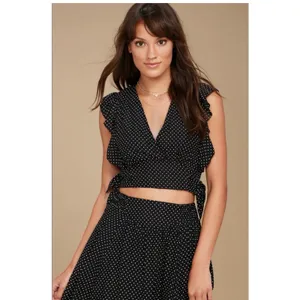Free People Pretty Daze Black Polka Dot Two-Piece Set Women's XS thumbnail 6