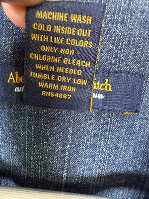Abercrombie & Fitch Crop Zip-front Denim Jean Jacket W2418 Sz M thumbnail 5