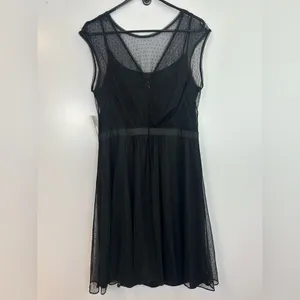 NWT Maggy London Black Mesh Illusion Sleeveless Dress Size 14 thumbnail 7