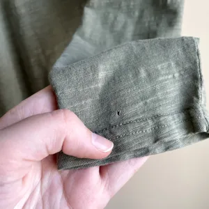 Pact organic cotton sage green long sleeved top women's size M open‎ back detail thumbnail 7