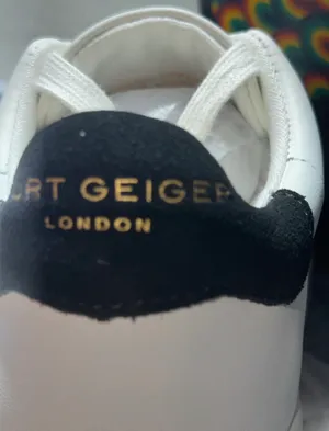 Kurt Geiger London Laney Leather Sneakers White Black Women’s Size 5 NWT thumbnail 4