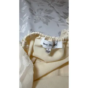 Jacquie the Label Cream Floral Babydoll Mini Dress Sz Large Bridal Indie Sleeze thumbnail 8