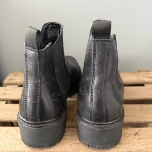 Vepose Womens Black Leather‎ Chunky Heel Ankle Size 11 Chelsea Boots A24 thumbnail 9