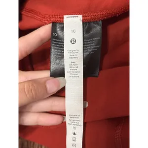Lululemon Align High‎ Rise Ruched Crop Cayenne Red Leggings Athleisure Yoga thumbnail 4