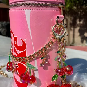 🍒New Cherry Coke Purse with Cherry Chain and Cherry Charms Attachments🍒 thumbnail 2