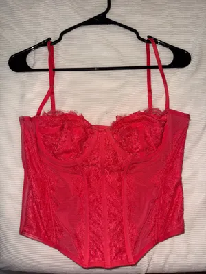 Urban Outfitters Pink corset top thumbnail 1