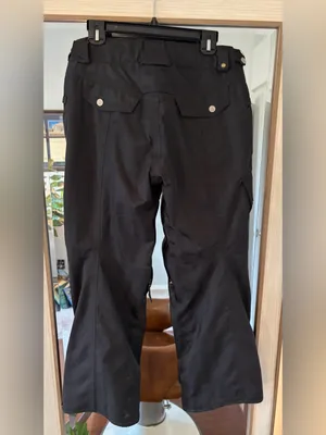 686 Women's SMARTY 3-IN-1 CARGO Snow Pants Black Pinstripe Size Small Zip Pocket thumbnail 3