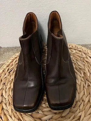 NWOB Josef Seibel Square Toe Chelsea Slip on Mid Calf Brown Leather Boots 9/9.5 thumbnail 1