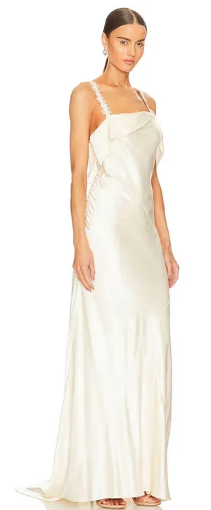 For Love & Lemons Pearl Bridal Dress in Ivory thumbnail 2