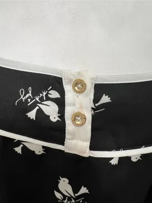 Juicy Couture Bird Print Satin Pajama Set | Cami & Shorts | Size S thumbnail 8