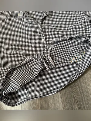 Y2K Whimsy Gingham Daisy Embroidered Shirt Nick & Sarah Size Large thumbnail 9