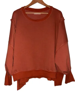 Free People We The Free Camden Sweatshirt Pomplemousse Orange Extra Small thumbnail 3