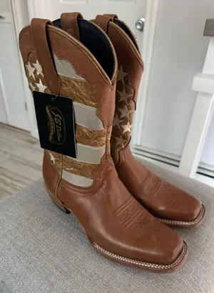 JB Dillon American flag cowboy boots  thumbnail 1