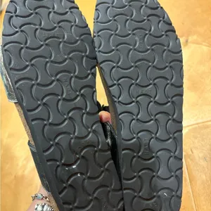 Naot Ashley leather gunmetal gray slides sandals rhinestone sz 41 or 10 thumbnail 6