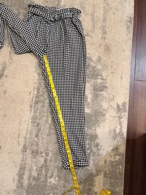 No Boundaries Black & White Houndstooth Paperbag Waist Trousers thumbnail 6