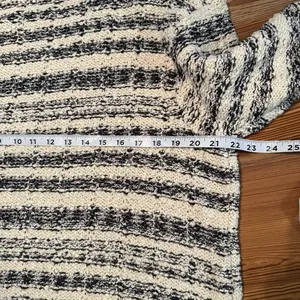 J Jill Chunky Knit Sweater Women's XL Cream‎ Navy Long Sleeve Stretch Soft Warm thumbnail 9