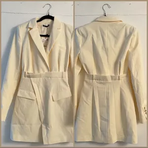 Zara Cream Blazer Mini Dress thumbnail 10