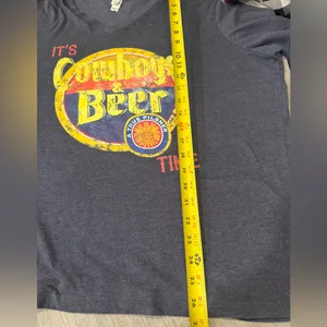 Bella Canvas Cowboys And Beer Time Western T-Shirt Women’s Size 2XL thumbnail 4