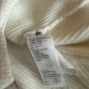 NWOT Abercrombie & Fitch Mock Neck Sweater Knit Dress L Large White thumbnail 7
