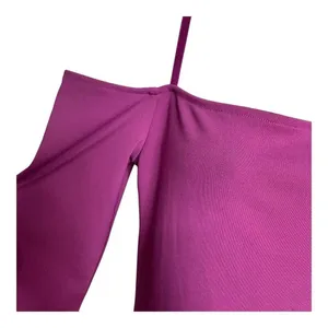 NWT.‎ ZARA PINK FLOWY OPEN SHOULDER DRESS SIZE large thumbnail 6