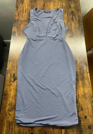 Meshki blue deep V midi dress Size 12 thumbnail 1
