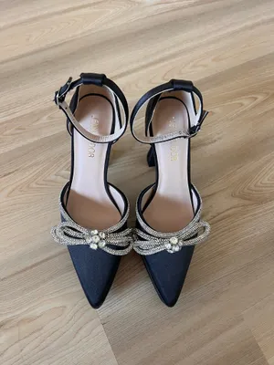Amazon JENN ARDOR Closed Toe Heels： Platform Pumps with Rhinestone Bow, Ankle Strap Women’s Dress Shoes thumbnail 9