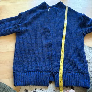 FREE PEOPLE High Hopes Blue Knit Cardigan Women’s Size‎ XS thumbnail 8