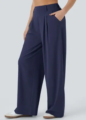 HALARA Deep Blue Wide-Leg Pants women’s Palazzo pants Medium thumbnail 1